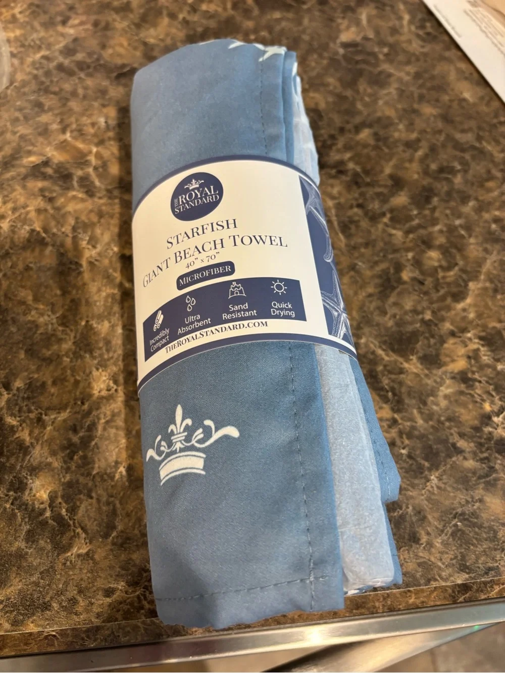 Royal Standard Starfish Giant Beach Towel - Blue